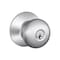 Schlage Schlage Plymouth Satin Chrome Entry Knobs Key: K4 1-3/4 in. F51NPLY626K4 - alternate 1